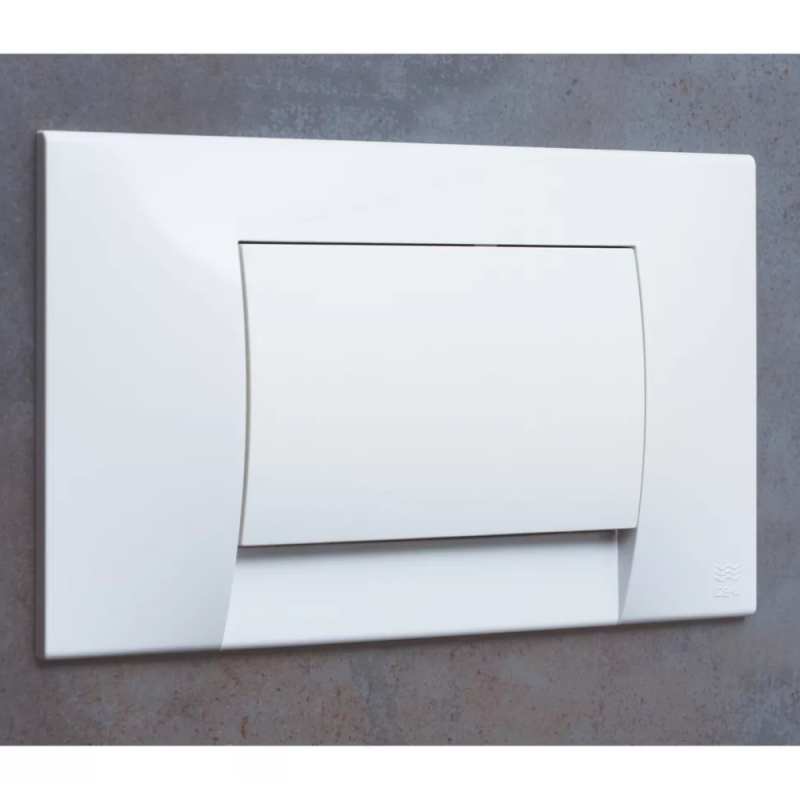 Tapa Y Tecla Para Deposito Embutido Blanca Universal Blanca Ideal 84010