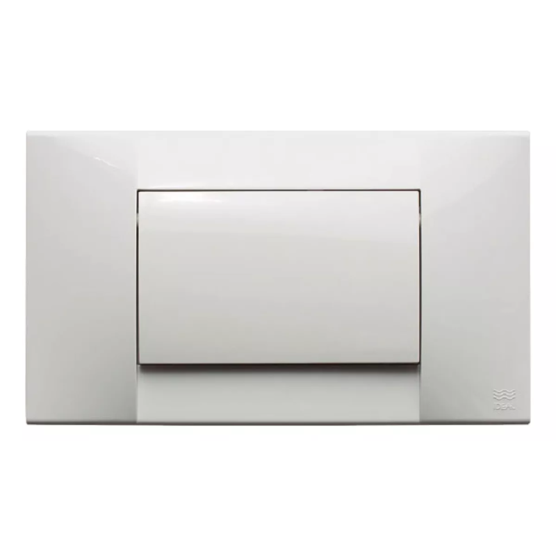 Tapa Y Tecla Para Deposito Embutido Blanca Universal Blanca Ideal 84010