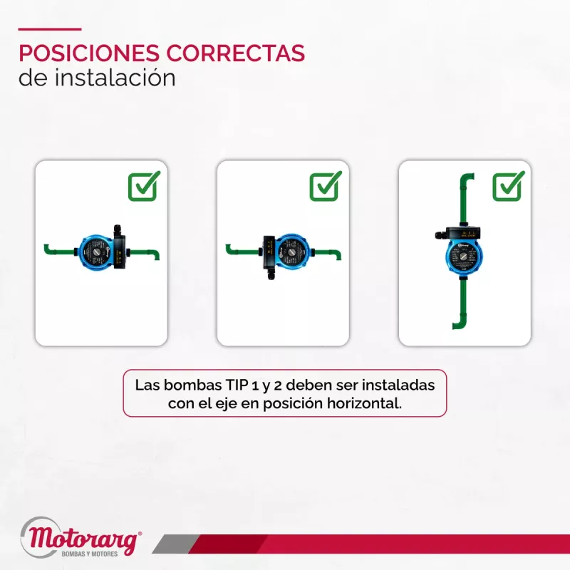 Bomba Presurizadora MOTORARG TIP1 9Mts 1-2 Baños