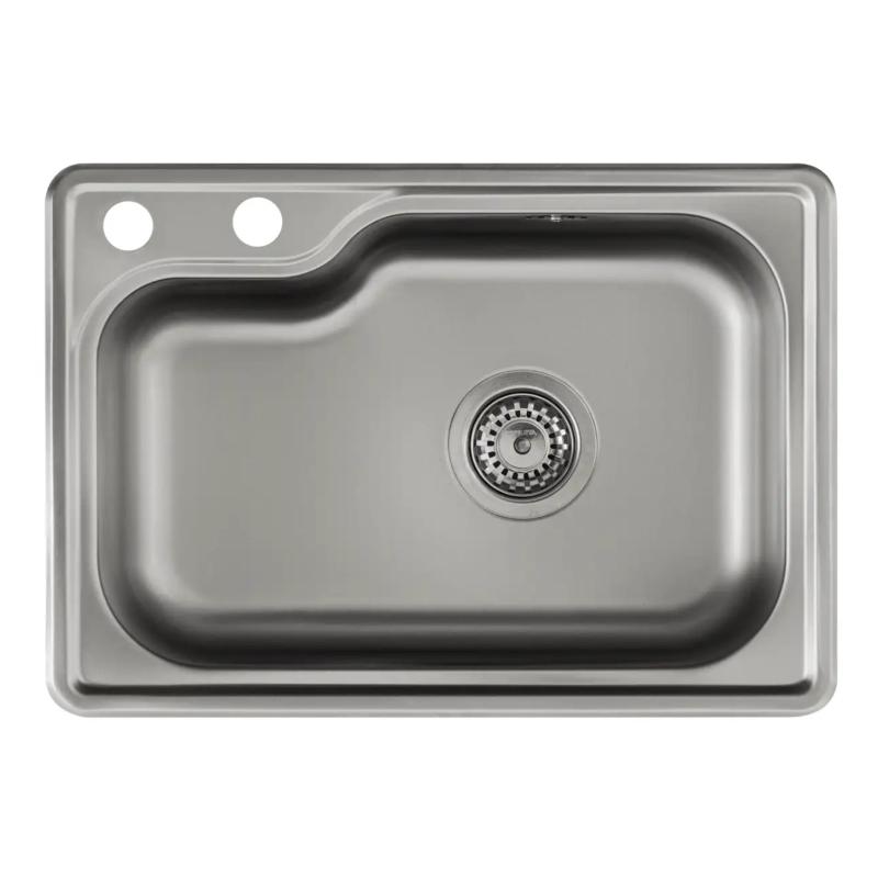 Bacha Cocina Simple Mi Pileta 801ED C/Dosificador Plateado