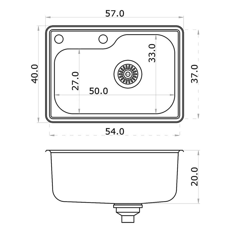 Bacha Cocina Simple Mi Pileta 801ED C/Dosificador Plateado