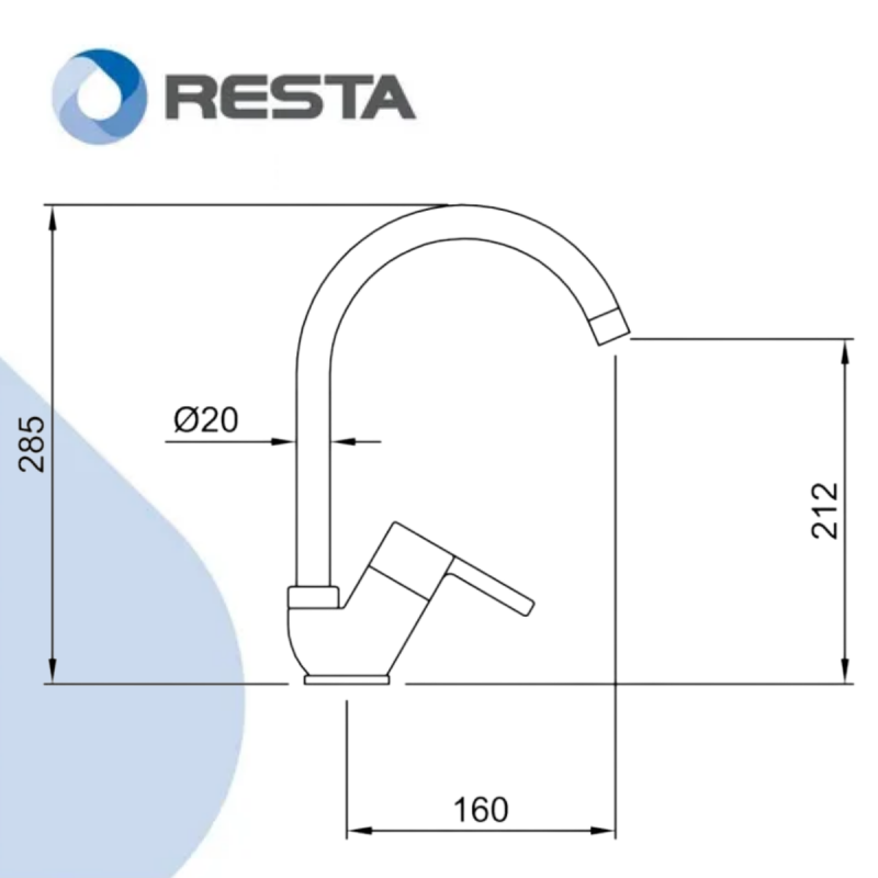 Grifo De Cocina Monocomando Peirano Betis 20-134 Cromo Acabado Cromado