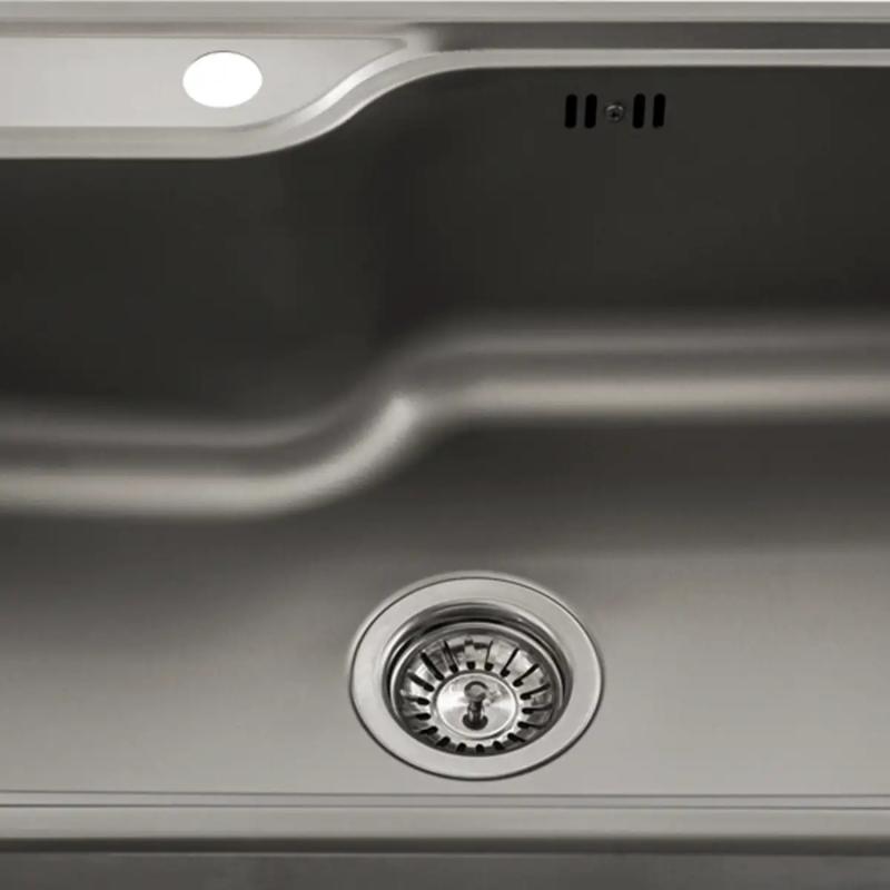 Bacha Cocina Simple Mi Pileta 802ED C/Dosificador Plateado