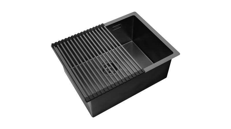 Bacha Cocina Johnson Acero Signature Enkel Gun Black Se55gb