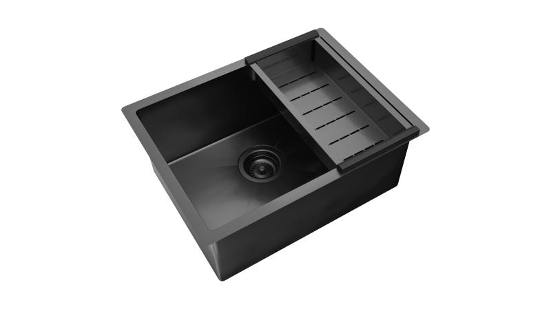 Bacha Cocina Johnson Acero Signature Enkel Gun Black Se55gb