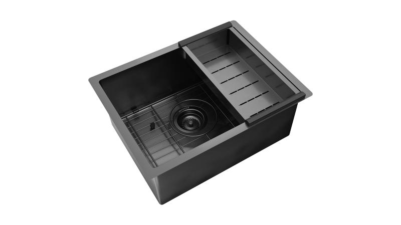 Bacha Cocina Johnson Acero Signature Enkel Gun Black Se55gb