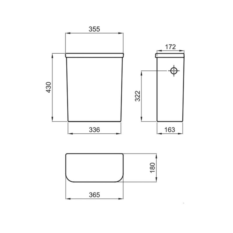 Deposito Apoyo Doble Descarga Ferrum Trento Blanco  (DEW6F)