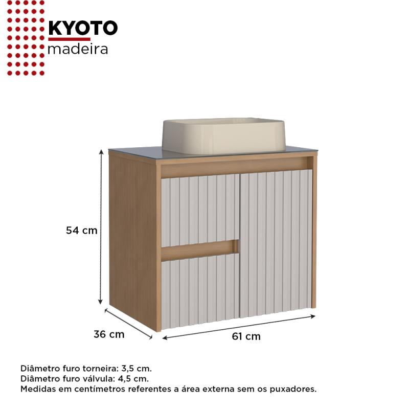 Vanitory Mueble Colgante Sin Bacha Beige Cozimax Kyoto Z102201