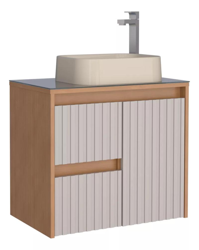 Vanitory Mueble Colgante Sin Bacha Beige Cozimax Kyoto Z102201