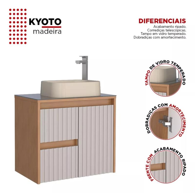 Vanitory Mueble Colgante Sin Bacha Beige Cozimax Kyoto Z102201