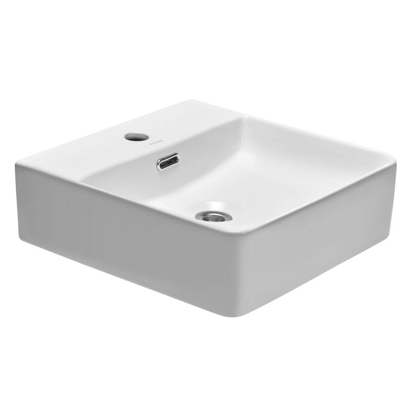 Bacha Apoyar Cuadrada 1 Agujero Para Baño Blanco Peirano BCH04/1