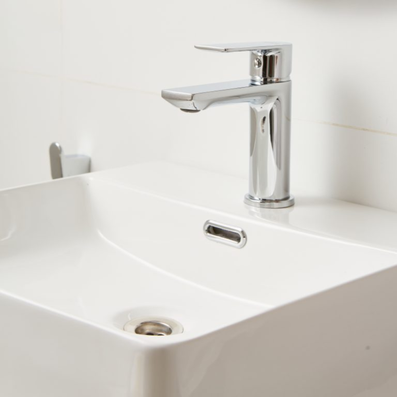 Bacha Apoyar Cuadrada 1 Agujero Para Baño Blanco Peirano BCH04/1