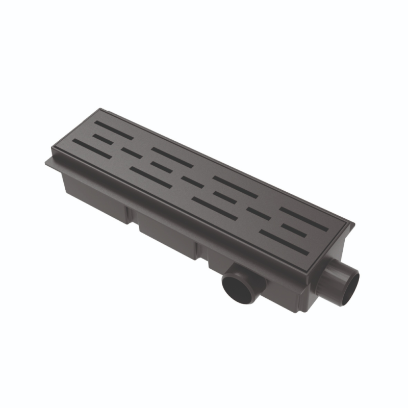 Desagüe Rejilla Negro Encastrable Paralelo 30 Cm Ideal 12130