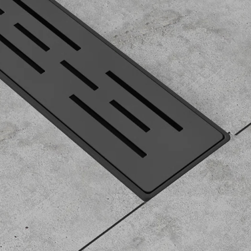 Desagüe Rejilla Negro Encastrable Paralelo 30 Cm Ideal 12130