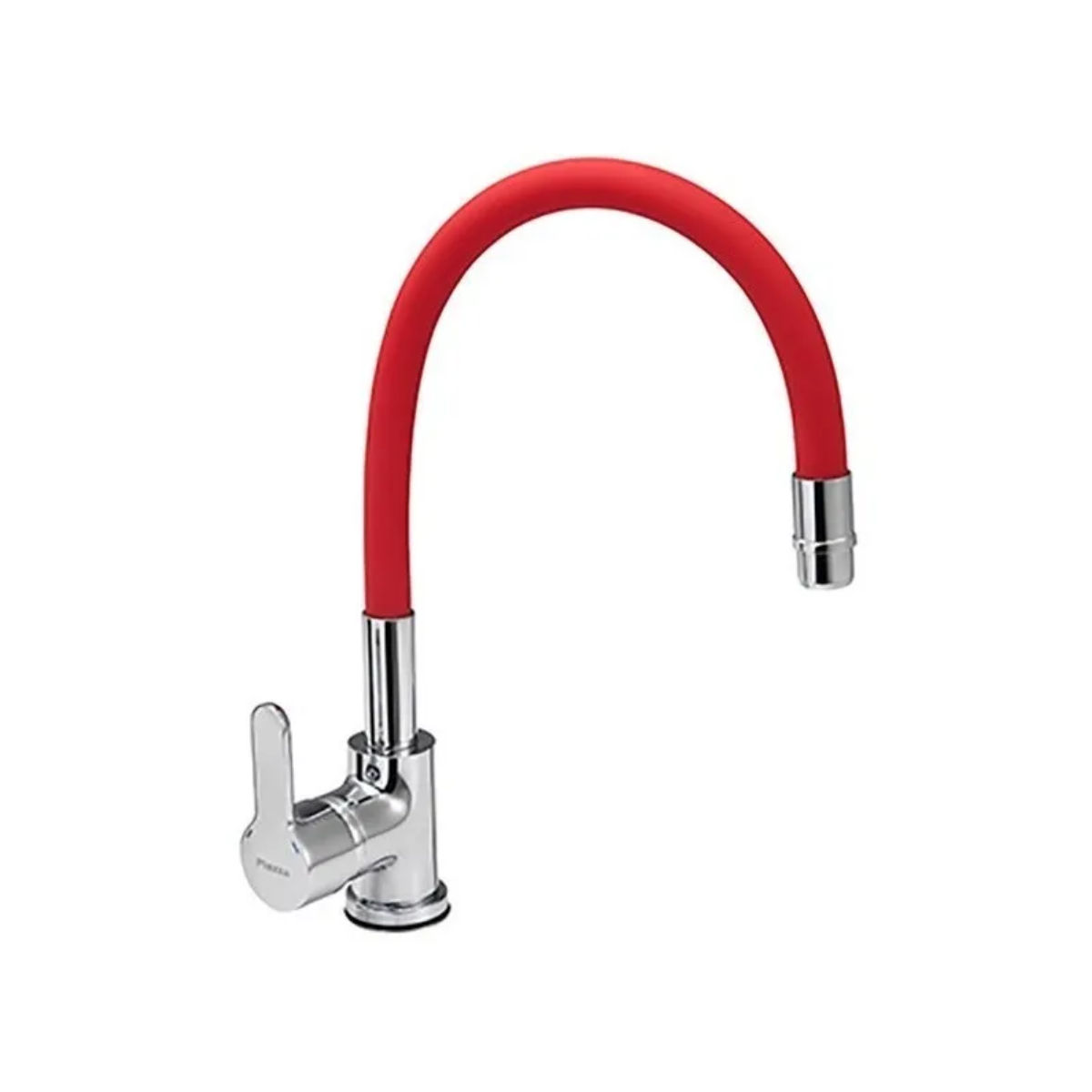Grifo De Cocina Monocomando Piazza Emblem 10016 Rojo Acabado Cromado