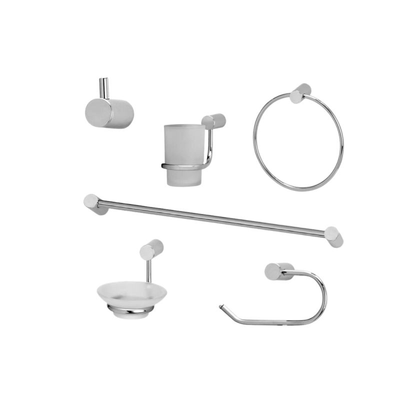 Kit Accesorios 6 Piezas Linea 10000 Peirano Cromo 10005