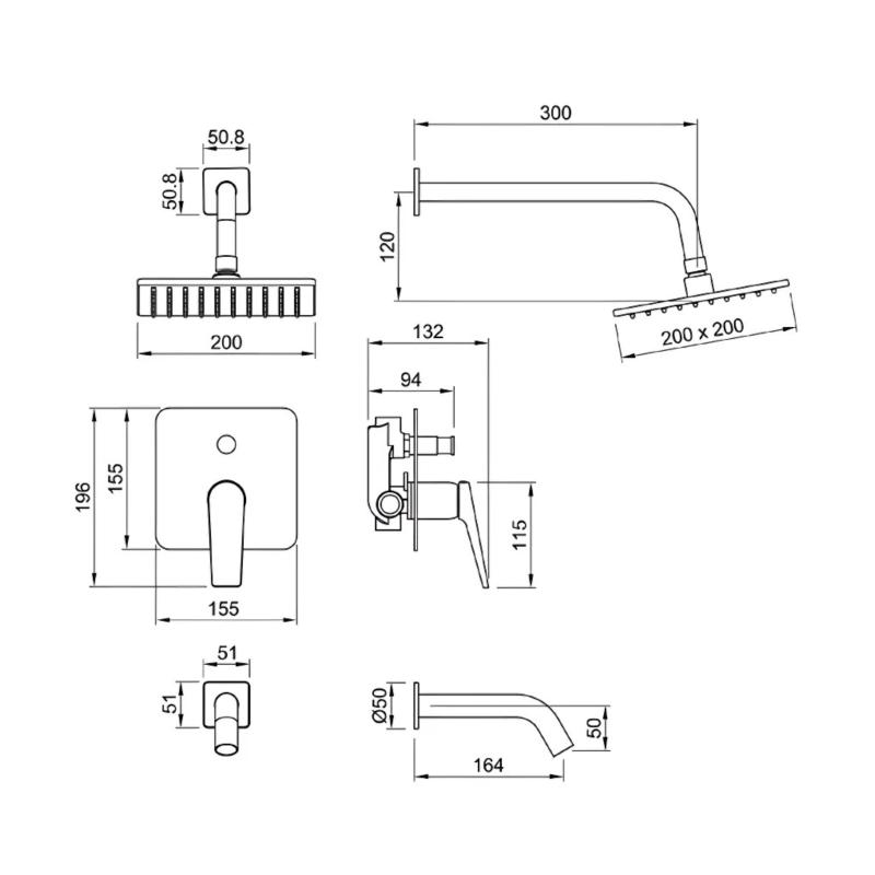 Ducha Monocomando Peirano Linea Wave Cromo 80-168