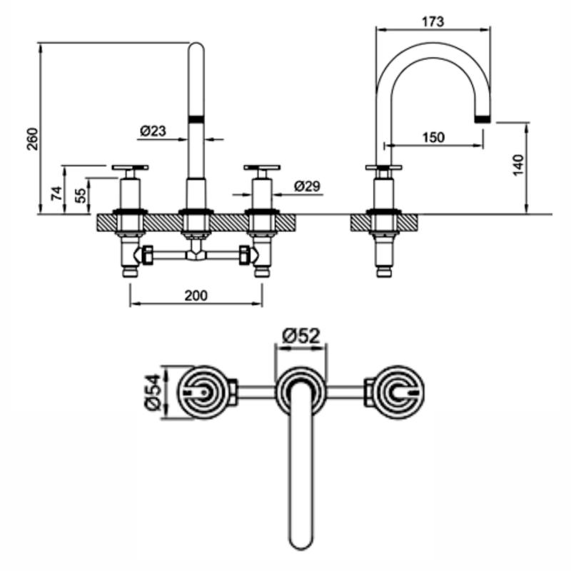 Grifería Lavatorio De Baño Peirano Pulse Cromo 60-175