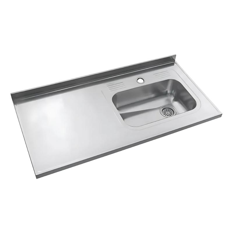 Mesada Cocina AISI 304 De 140cm Con Bacha Z52 Lado Derecha Johnson