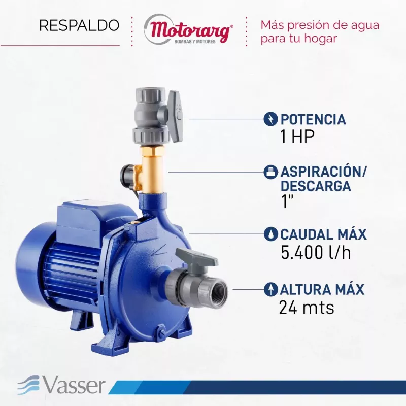 Bomba presurizadora VASSER QCTE26 de 4-6 Baños