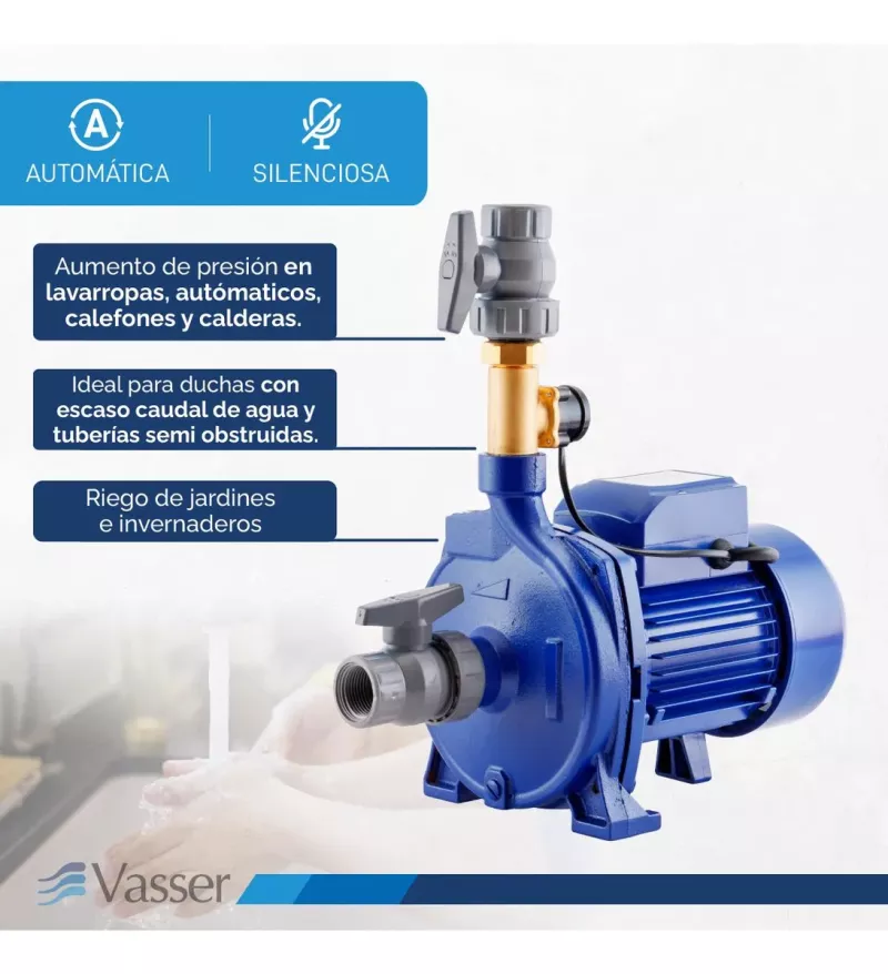 Bomba presurizadora VASSER QCTE26 de 4-6 Baños