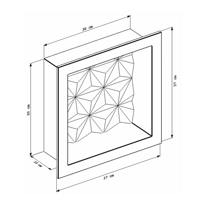 Nicho Texturizado Mármol Sintético 30x30 Cozimax Negro