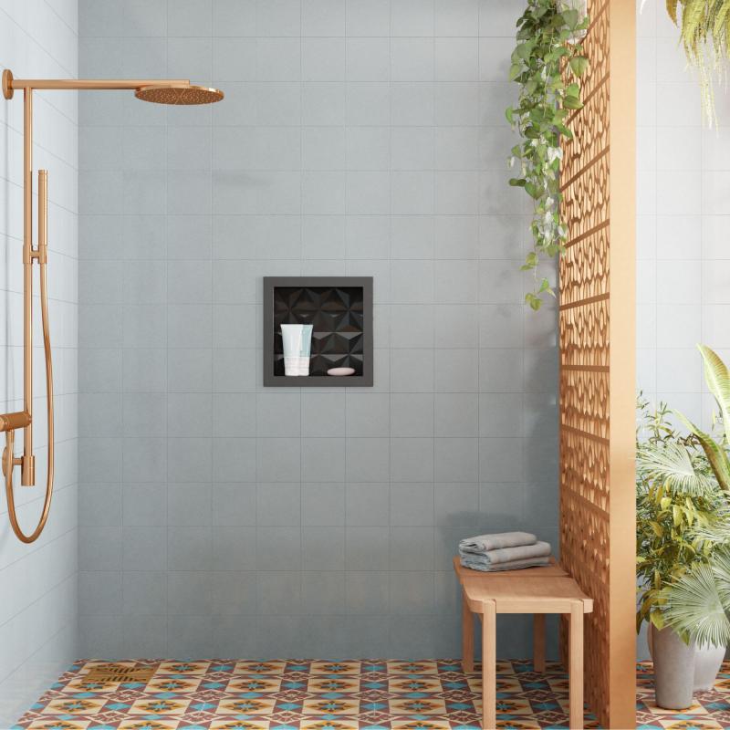 Nicho Texturizado Mármol Sintético 30x30 Cozimax Negro