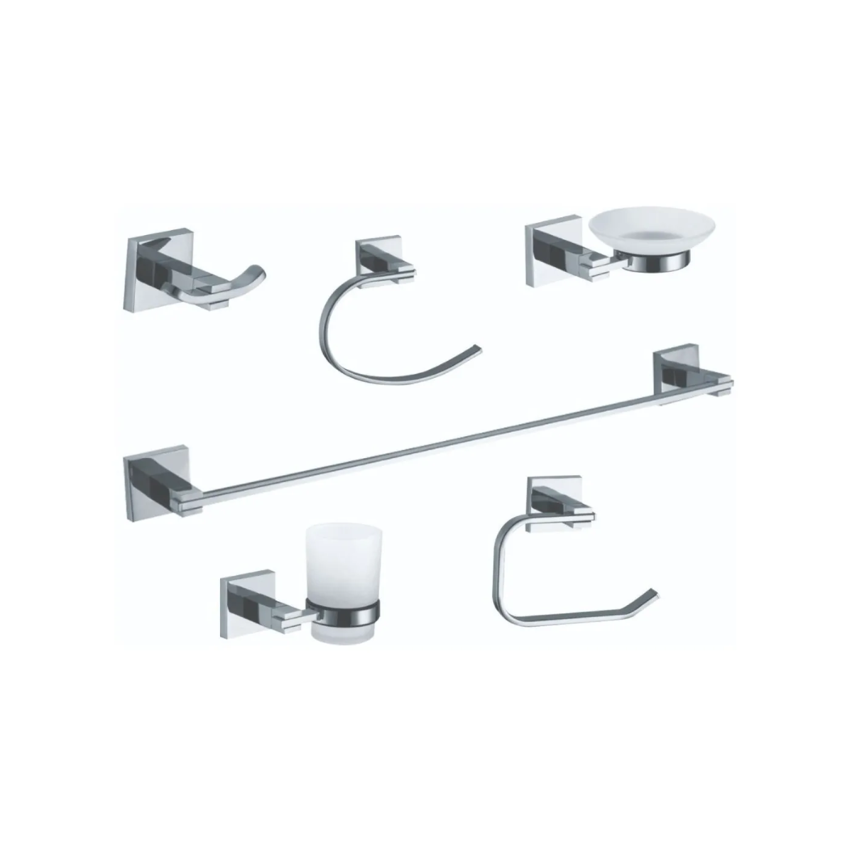 Set De Accesorios Para Baño Peirano Linea 11000 De 6 Piezas
