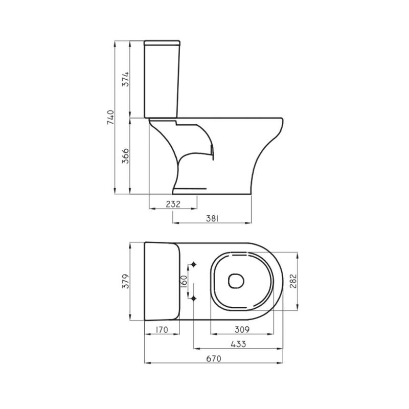 Inodoro Largo Ferrum Veneto Blanco (ITLMJ)