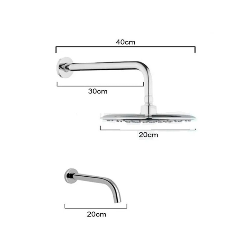Grifería Baño Ducha Bañera Cromo Piazza Vectra 22706