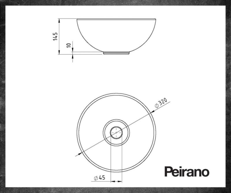 Bacha Apoyar Circular Peirano Bch01 320x145 mm