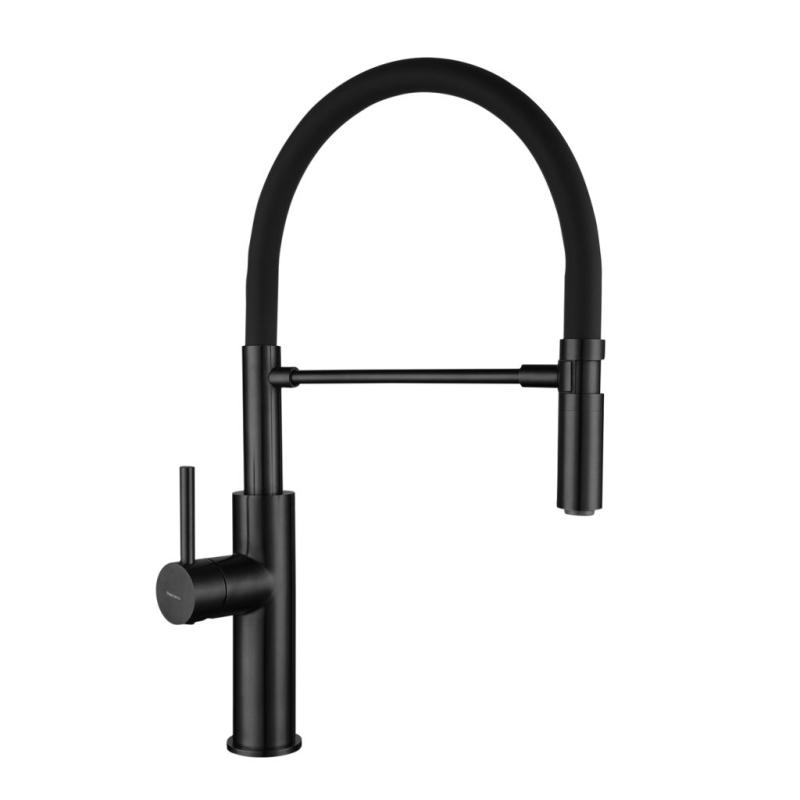 Grifería de Cocina Monocomando Peirano Hoop Black Negro 20-202N