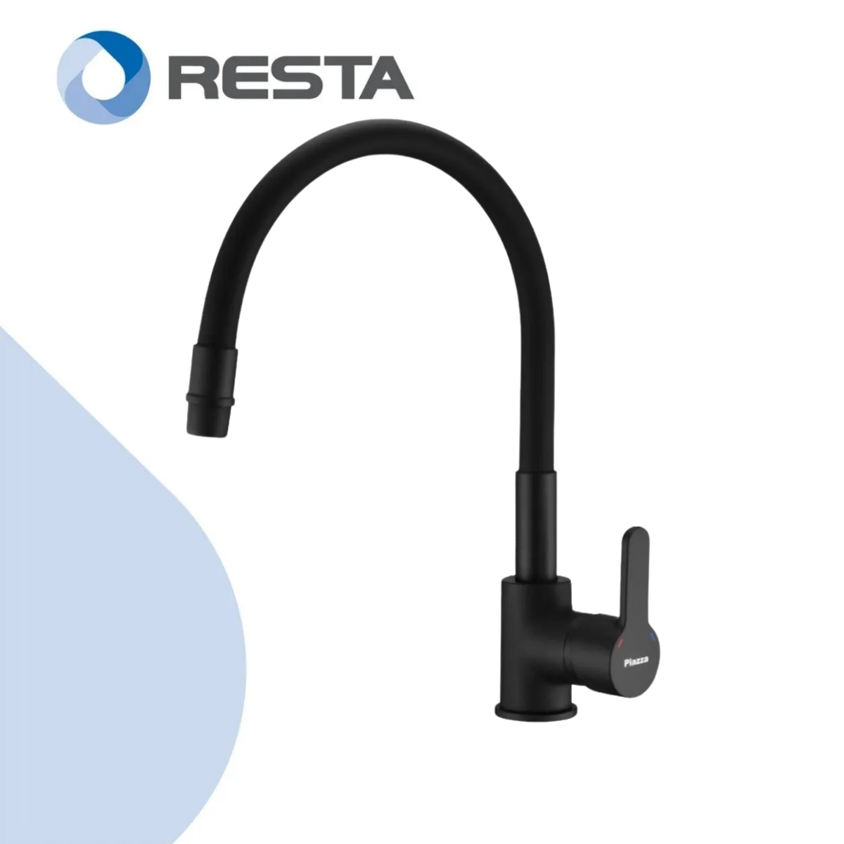 Griferia Cocina Flexible Piazza Emblem Cromatic Negro