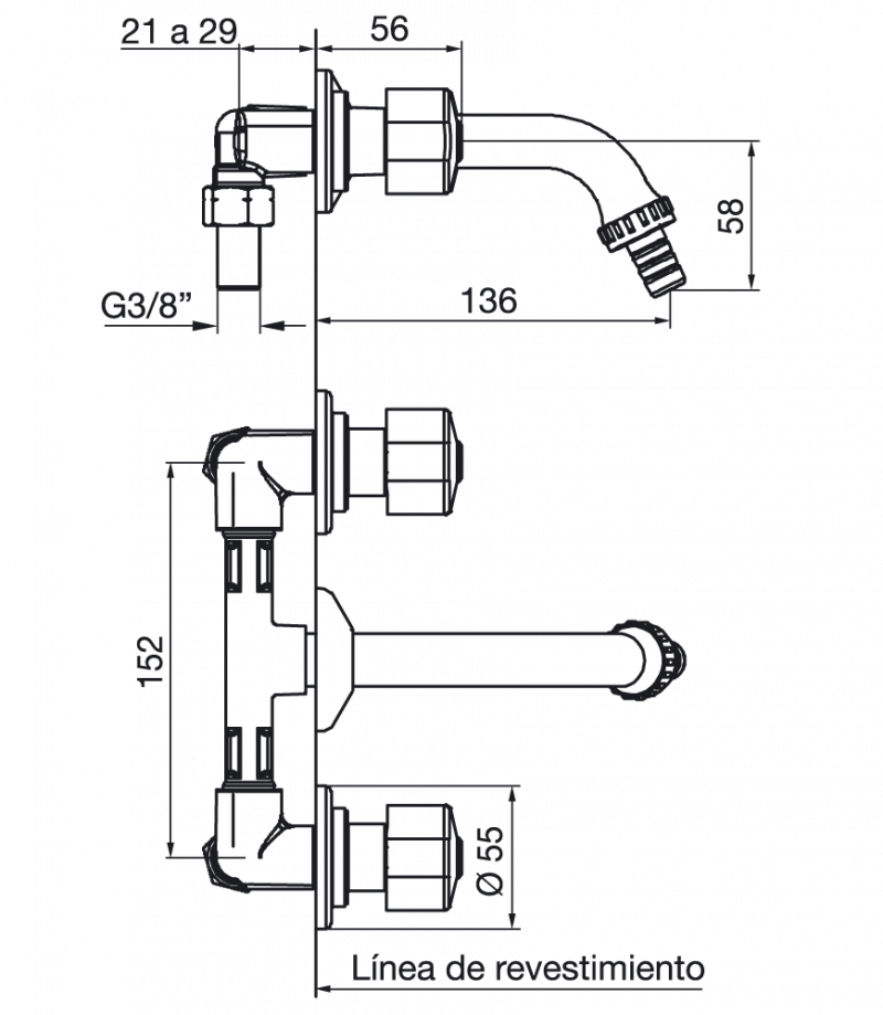 Grifería Lavadero para Máquina Lavarropa Fv Arizona Plus 0401/B1P