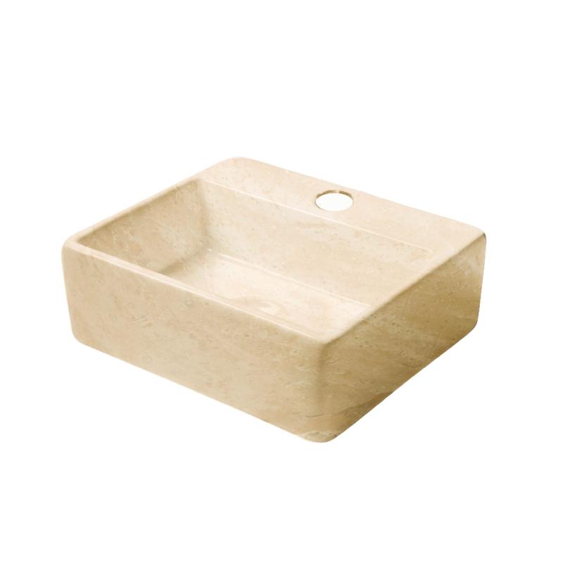 Bacha Apoyo Chica Cuadrada Marmolada Beige Ideal 10034