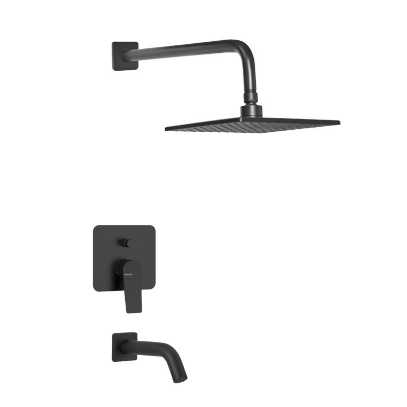 Combo Grifería Lavatorio Alto + Ducha + Bidet Peirano Wave Black