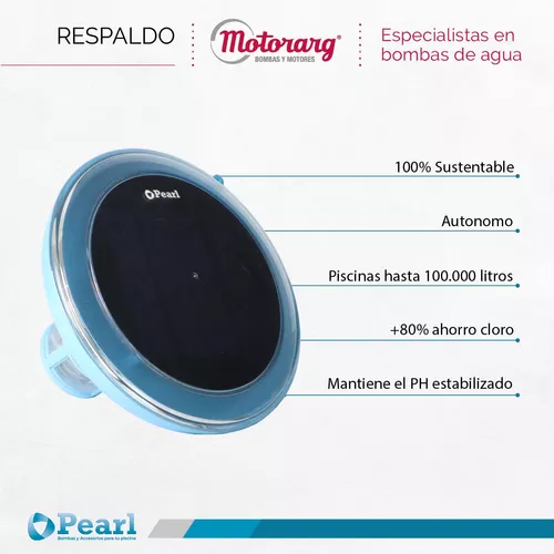 Ionizador Solar Pileta Pearl Anti Cloro Sarro Y Bacterias