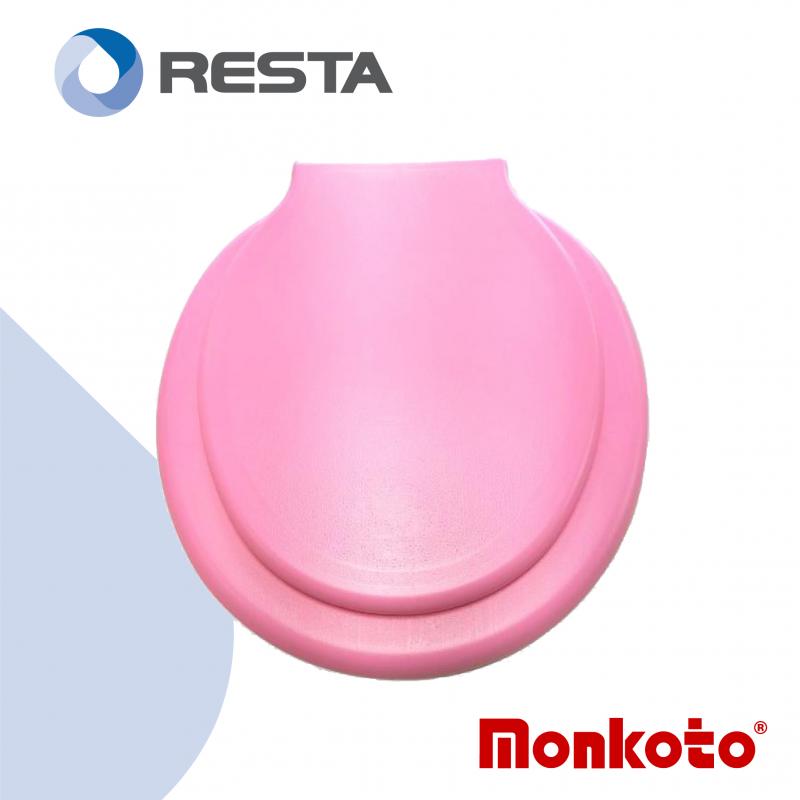 Tapa Asiento Inodoro Monkoto Florencia Plástico Inflado Color Rosa Cod. 117