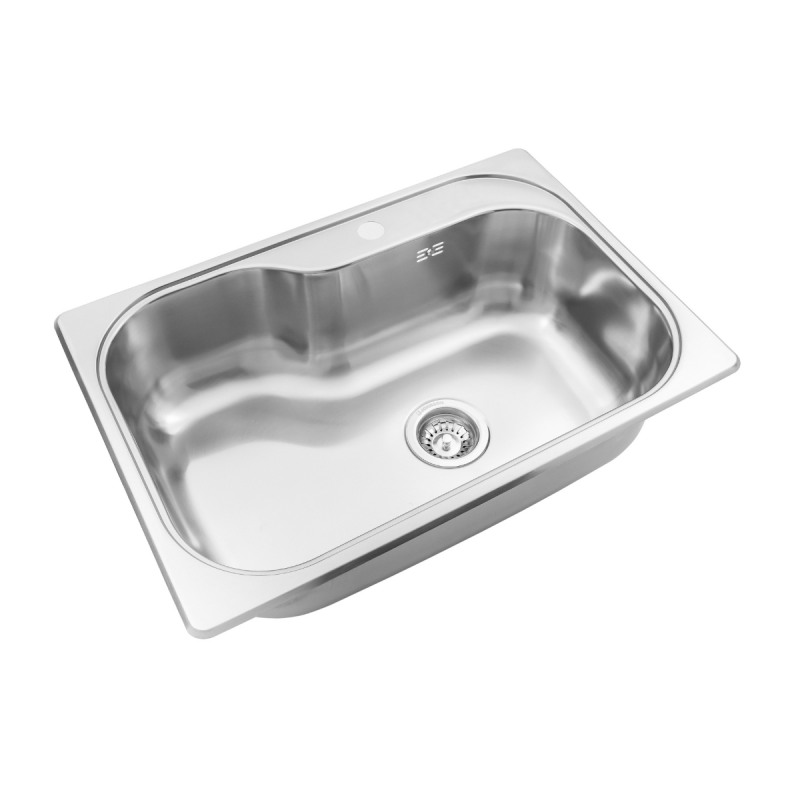 Bacha Cocina Simple Johnson Acero Luxor Si71 Satinada