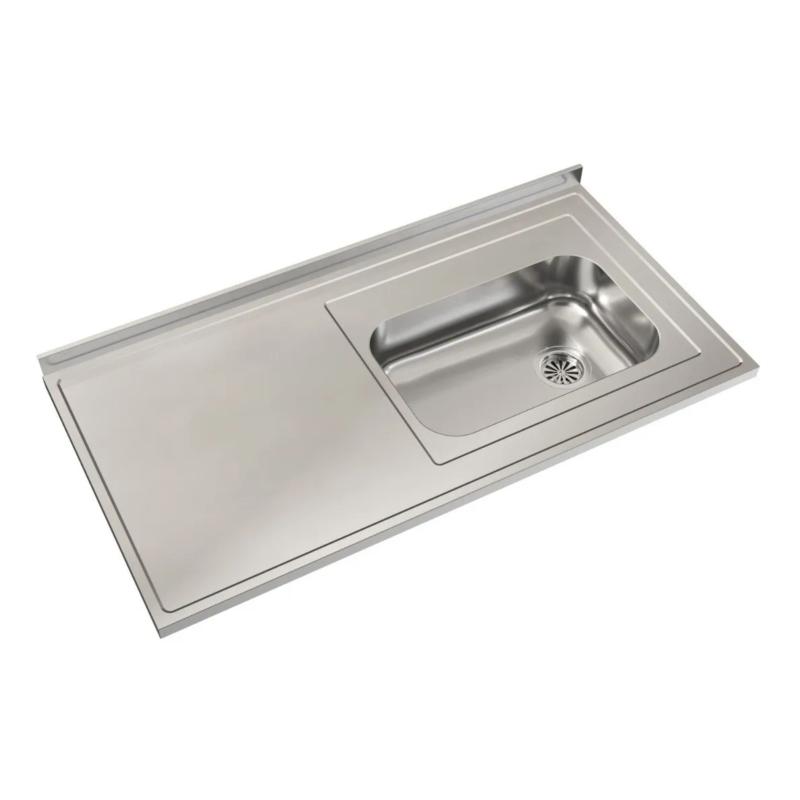 Mesada Cocina AISI 304 De 120cm Con Bacha Z52 Lado Derecha Johnson