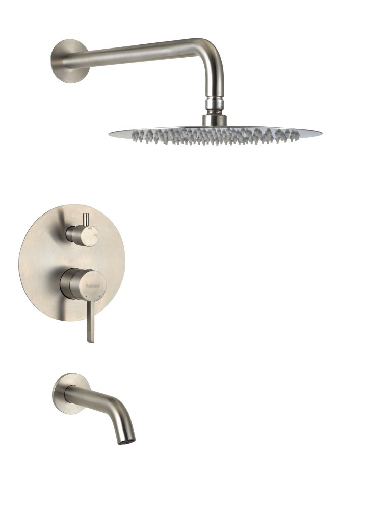 Grifería Ducha Monocomando De Embutir Peirano Steel 80-205