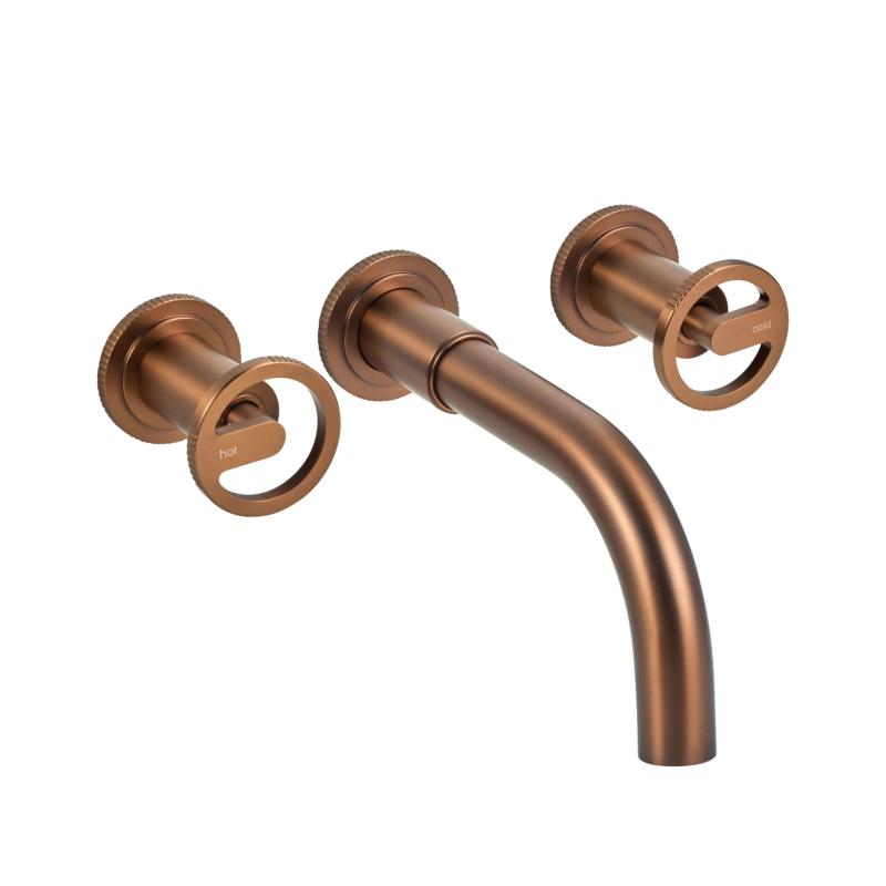 Grifería Lavatorio De Pared Peirano Pulse Dark Gold 62-175DG