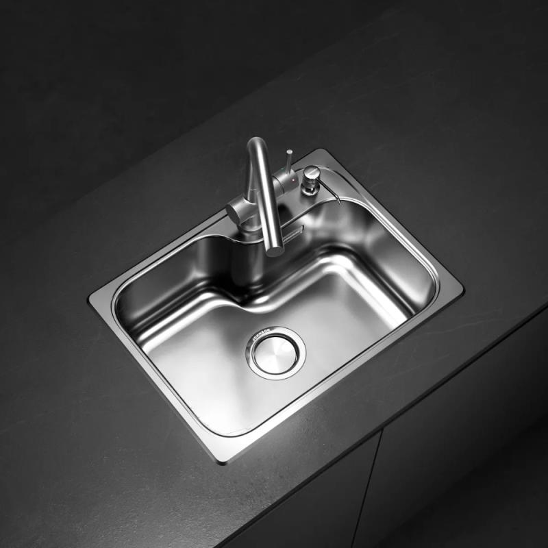 Kit Bacha De Cocina Johnson Acero Luxor Si55 + Accesorios