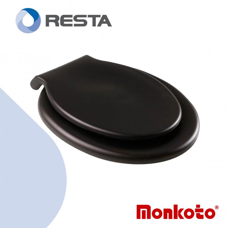 Tapa Asiento Inodoro Monkoto Florencia Plástico Inflado Color Negro Cod. 105