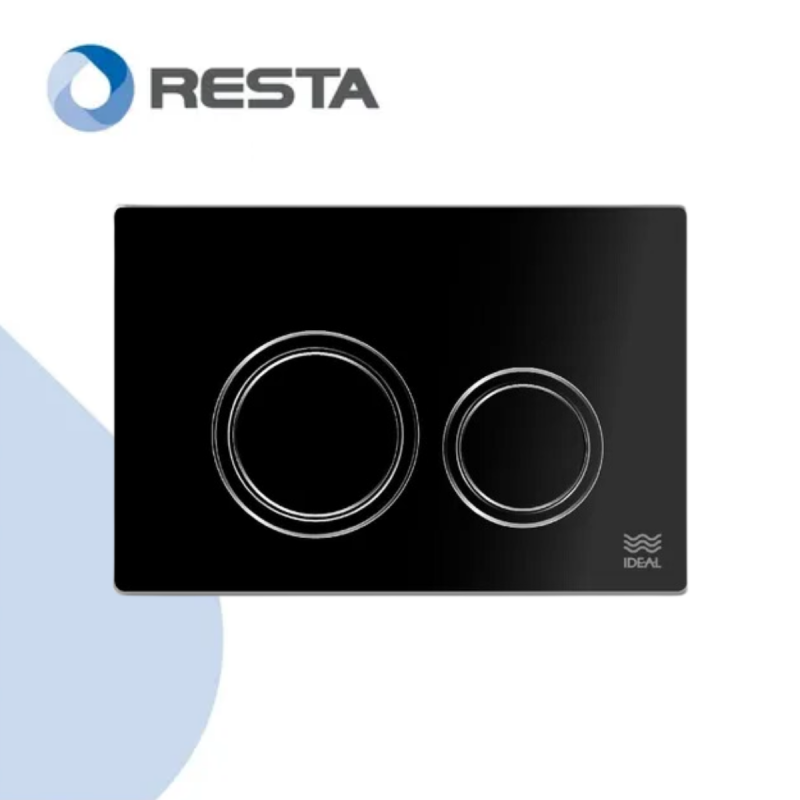 Tecla Dual Ritmo Negro Mate Suma 2 Ideal (cód. 80040)