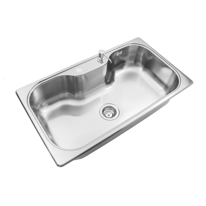 Bacha Cocina Johnson Si85 Luxor Satinada + Dosificador Apido