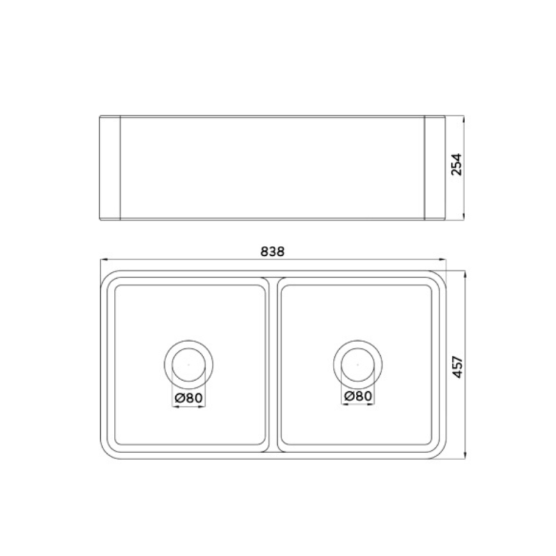 Bacha De Cocina Doble Blanco con Rejilla Y Desagote Peirano BCH17