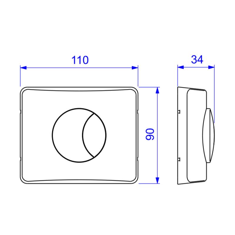 Válvula Descarga Inodoro + Tecla Doble Dual Deca Hydra Duo