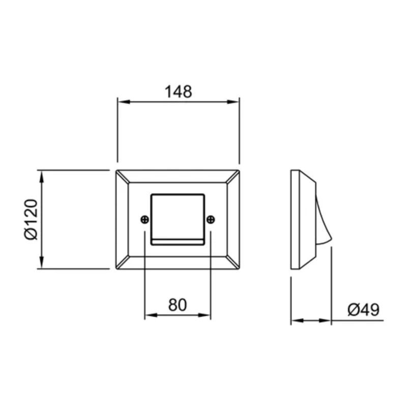 Tapa Tecla Para Válvula De Descarga Peirano RA1027 Cromo