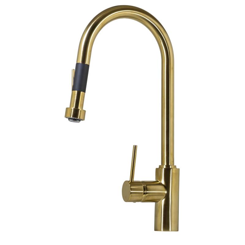 Grifería Cocina Monocomando Fv Augusta Pro 0412/96P Polished Brass